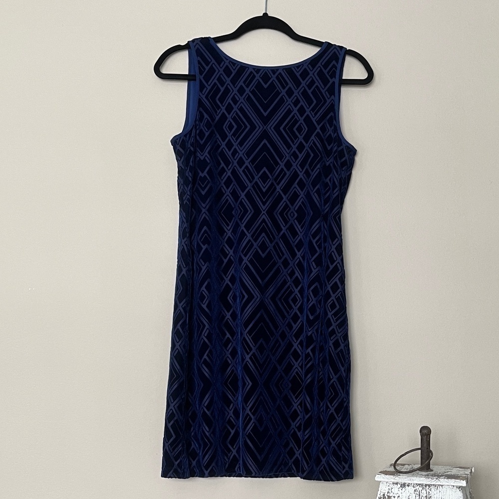 WhiteHouse Black Market velvet burnout sleeveless dress